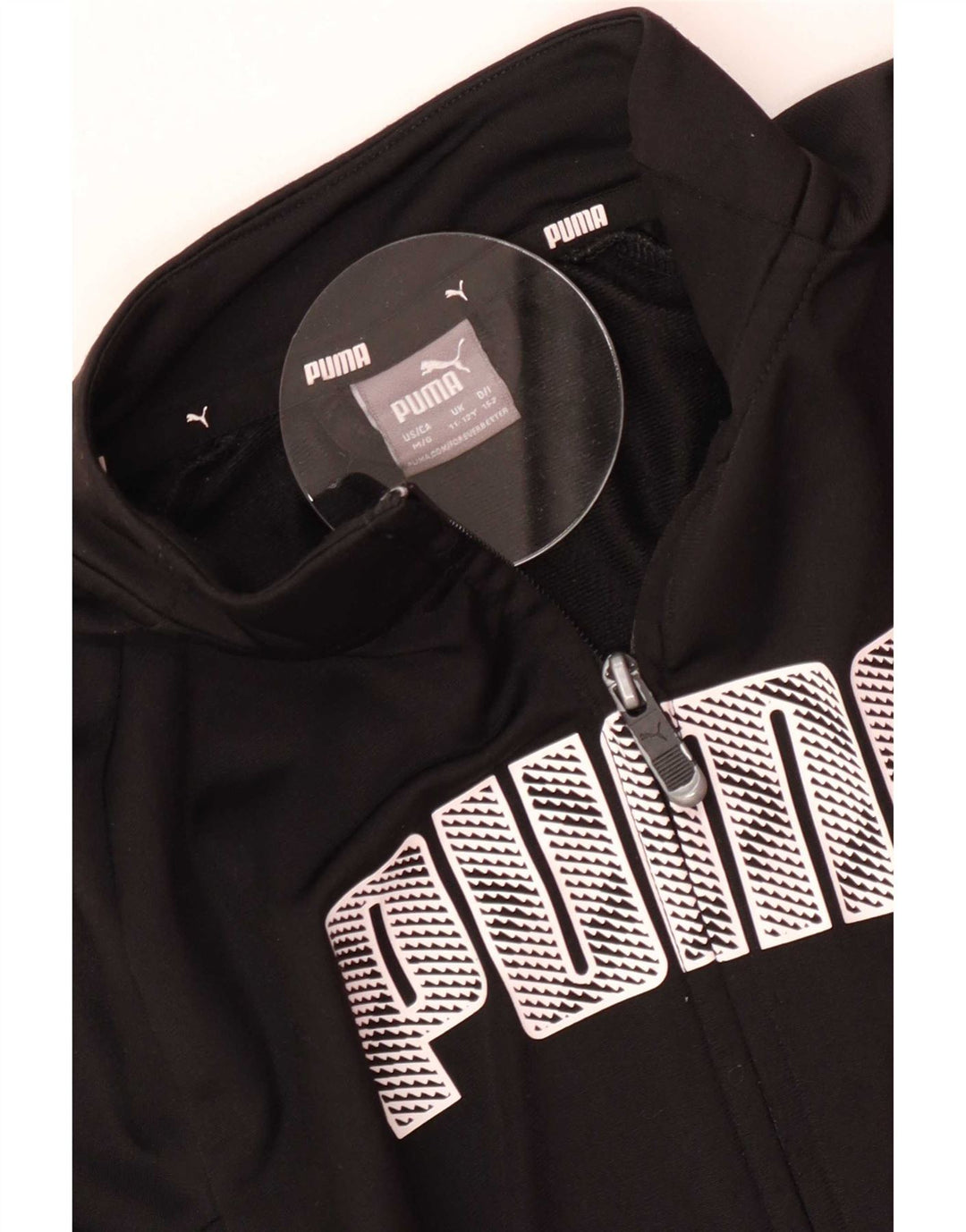 Puma Boys Graphic Tracksuit Top Jacket 11-12 Years Black