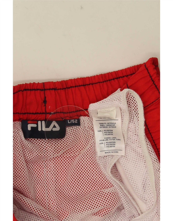 Fila Mens Swimming Shorts Large Multicoloured Colourblock Polyester