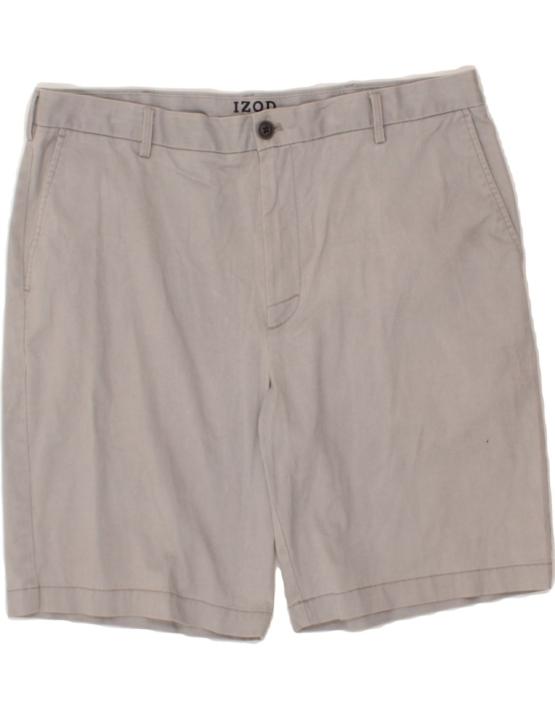 IZOD Mens Chino Shorts W38 XL Grey Cotton Vintage Izod and Second-Hand Izod from Messina Hembry 