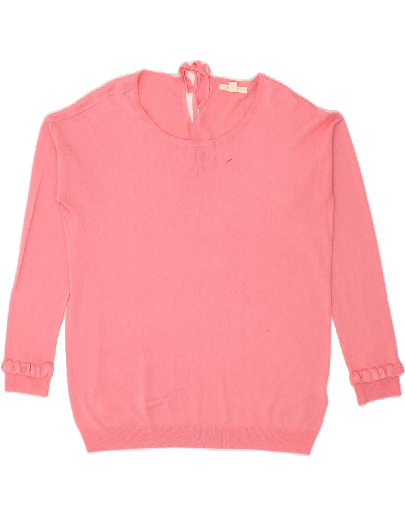 ESPRIT Womens Boat Neck Jumper Sweater UK 16 Large Pink Polyester