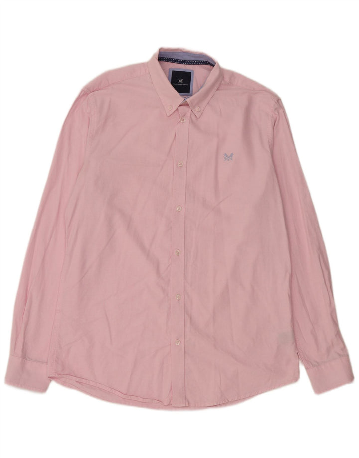 CREW CLOTHING Mens Slim Fit Shirt Medium Pink Cotton