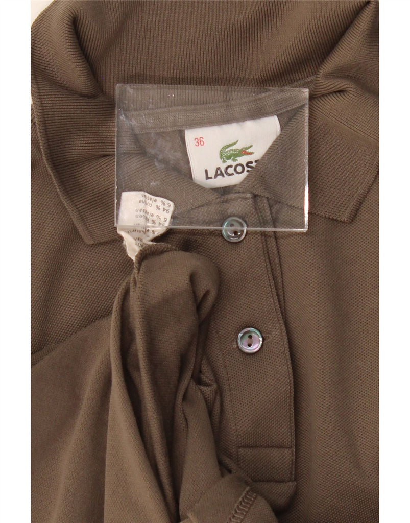 LACOSTE Womens Polo Shirt Size 36 Small Brown Cotton Vintage Lacoste and Second-Hand Lacoste from Messina Hembry 