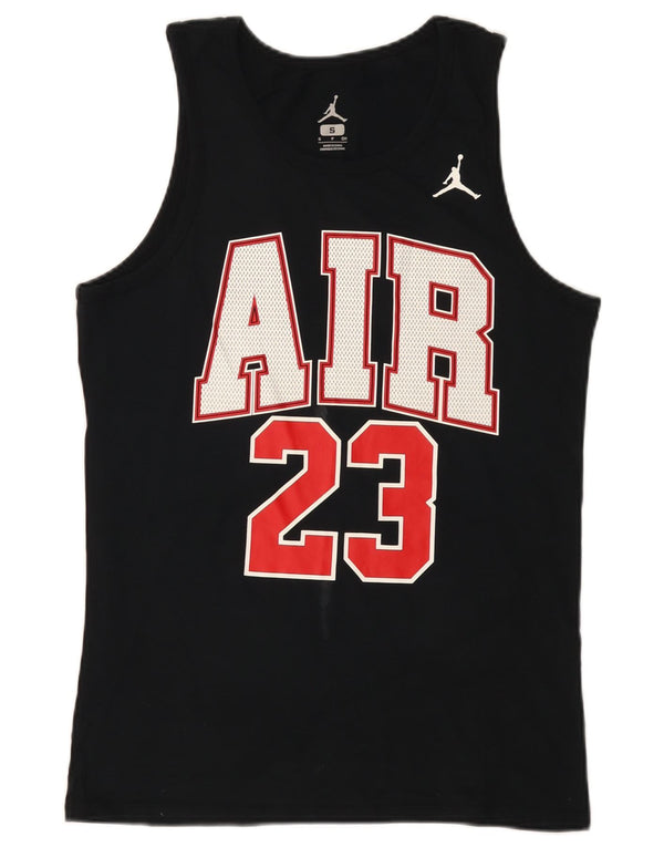 Jordan Mens Graphic Vest Top Small Black Cotton Sports
