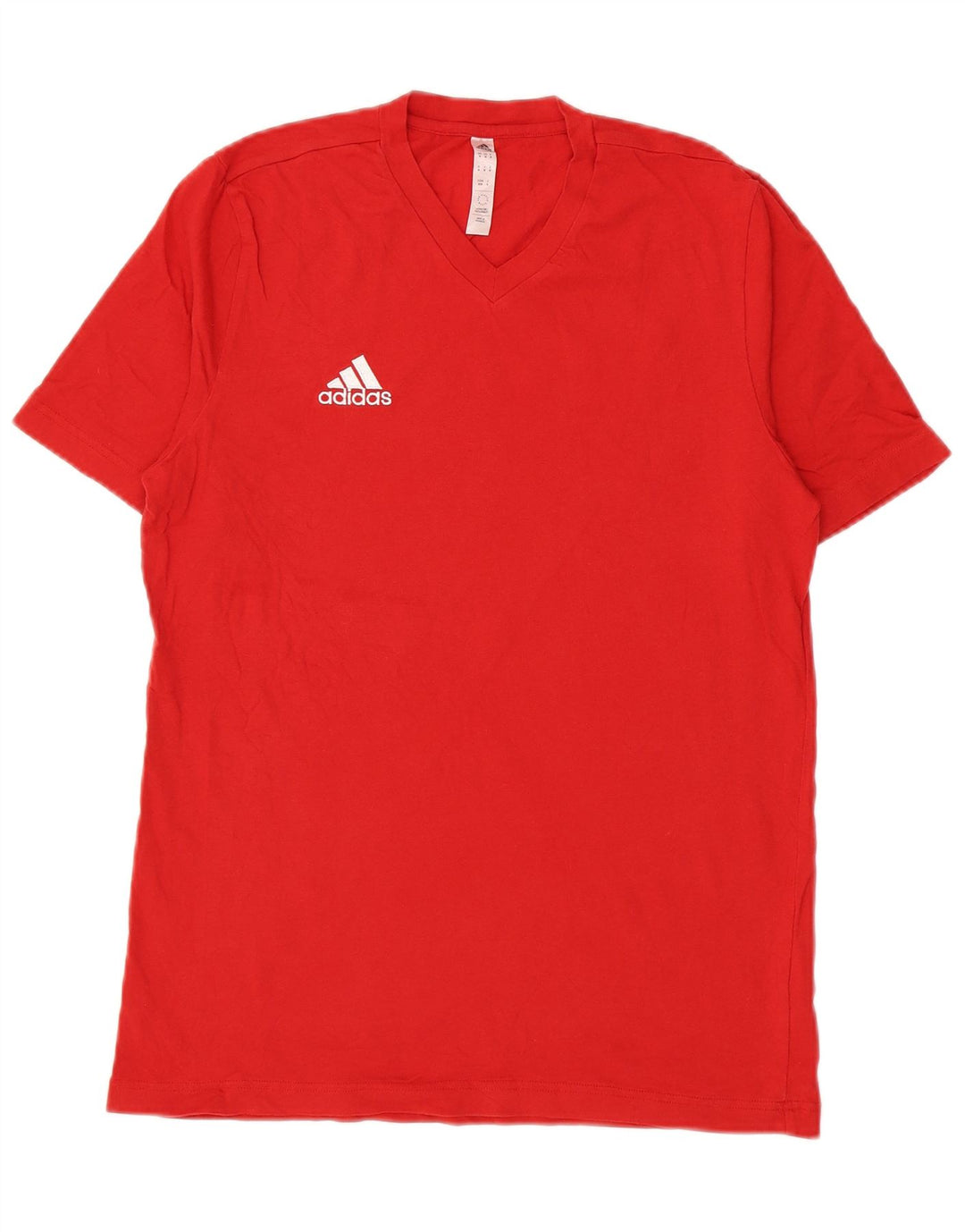 Adidas Mens T-Shirt Top Medium Red Cotton