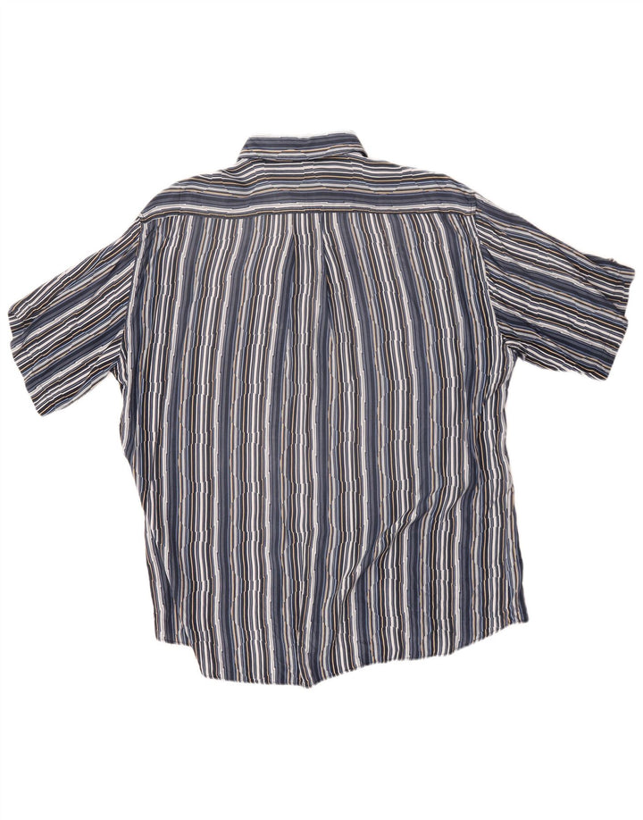 Tipo' S Mens Short Sleeve Shirt 2XL Navy Blue Pinstripe