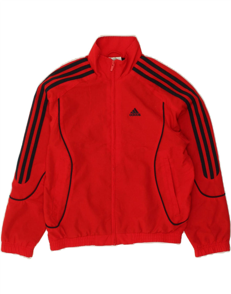 ADIDAS Boys Tracksuit Top Jacket 9-10 Years Red Polyester Vintage Adidas and Second-Hand Adidas from Messina Hembry 