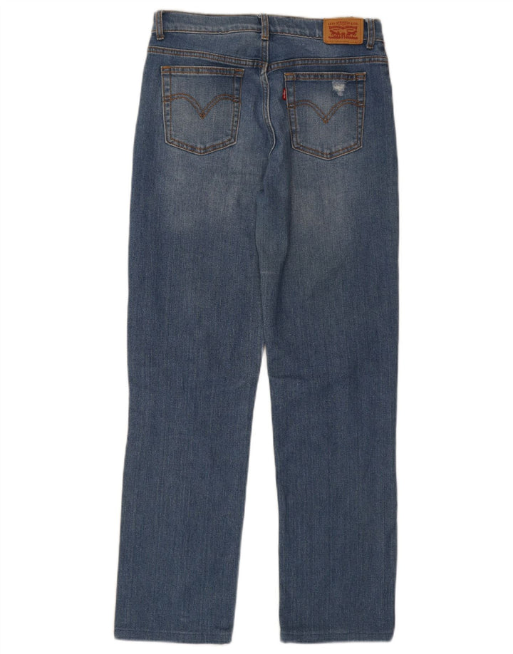 Levi's Womens Low Pro Distressed Straight Jeans W28 L28 Blue