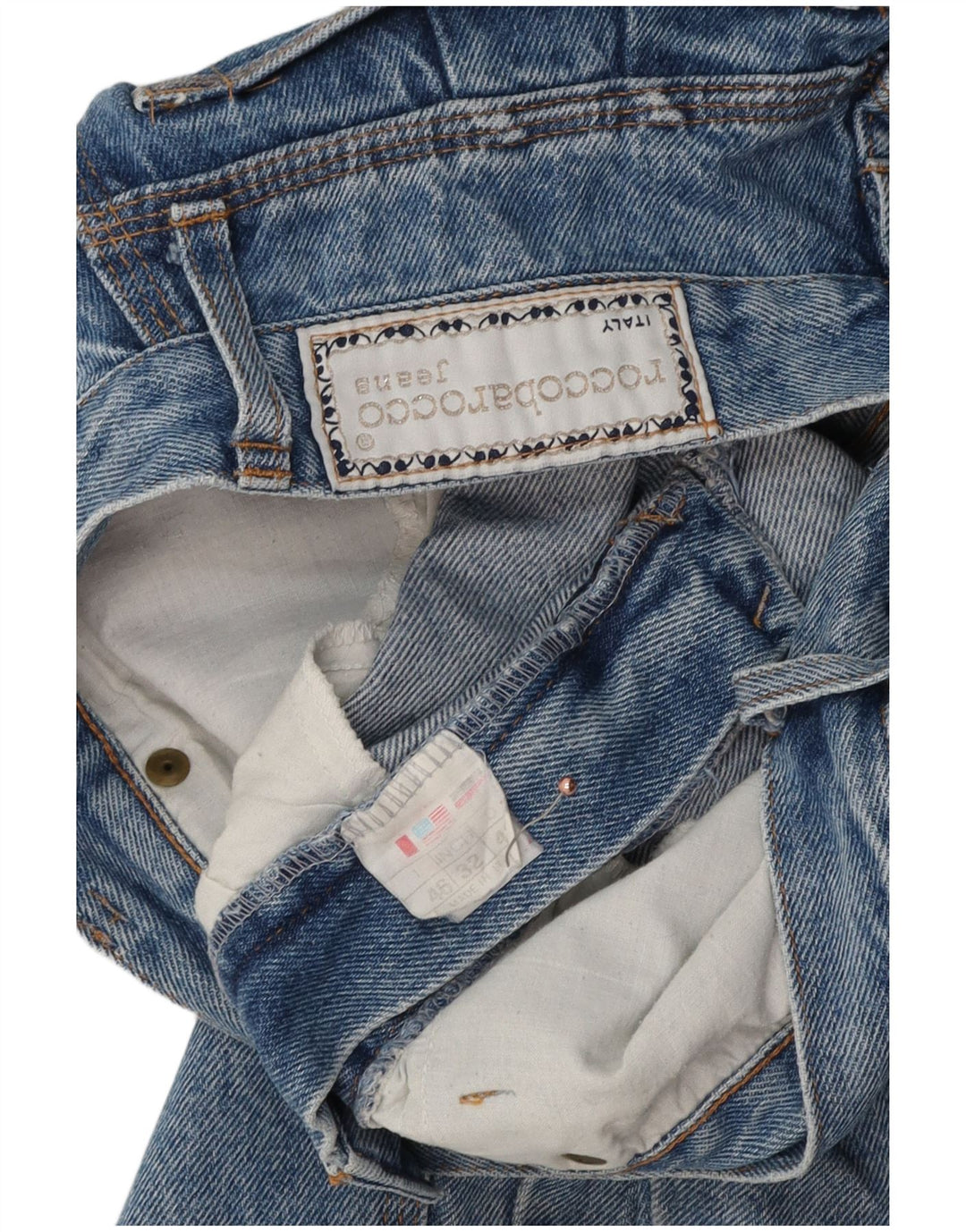 ROCCOBAROCCO Womens Tapered Jeans W32 L27 Blue Cotton