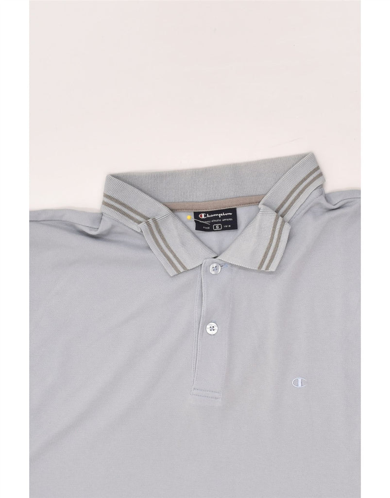 CHAMPION Mens Polo Shirt Small Grey Cotton | Vintage Champion | Thrift | Second-Hand Champion | Used Clothing | Messina Hembry 