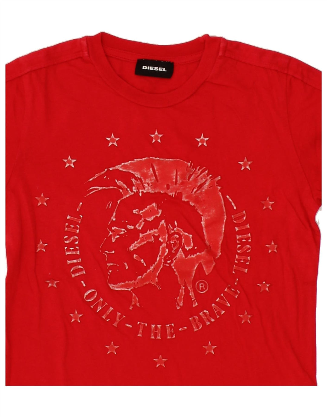 DIESEL Boys Graphic T-Shirt Top 5-6 Years Red Vintage Diesel and Second-Hand Diesel from Messina Hembry 