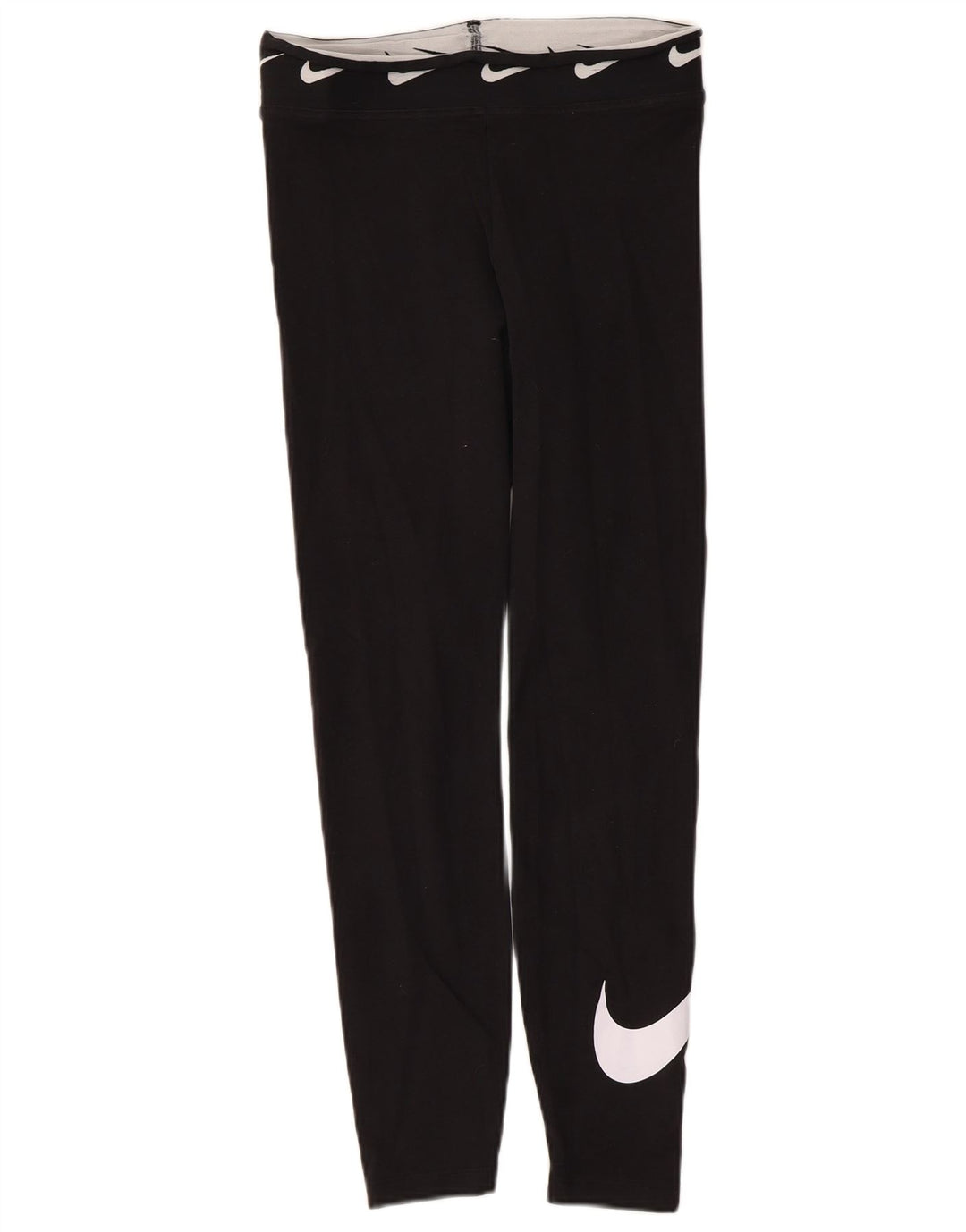 Nike Womens Graphic Leggings UK 10 Small Black Cotton