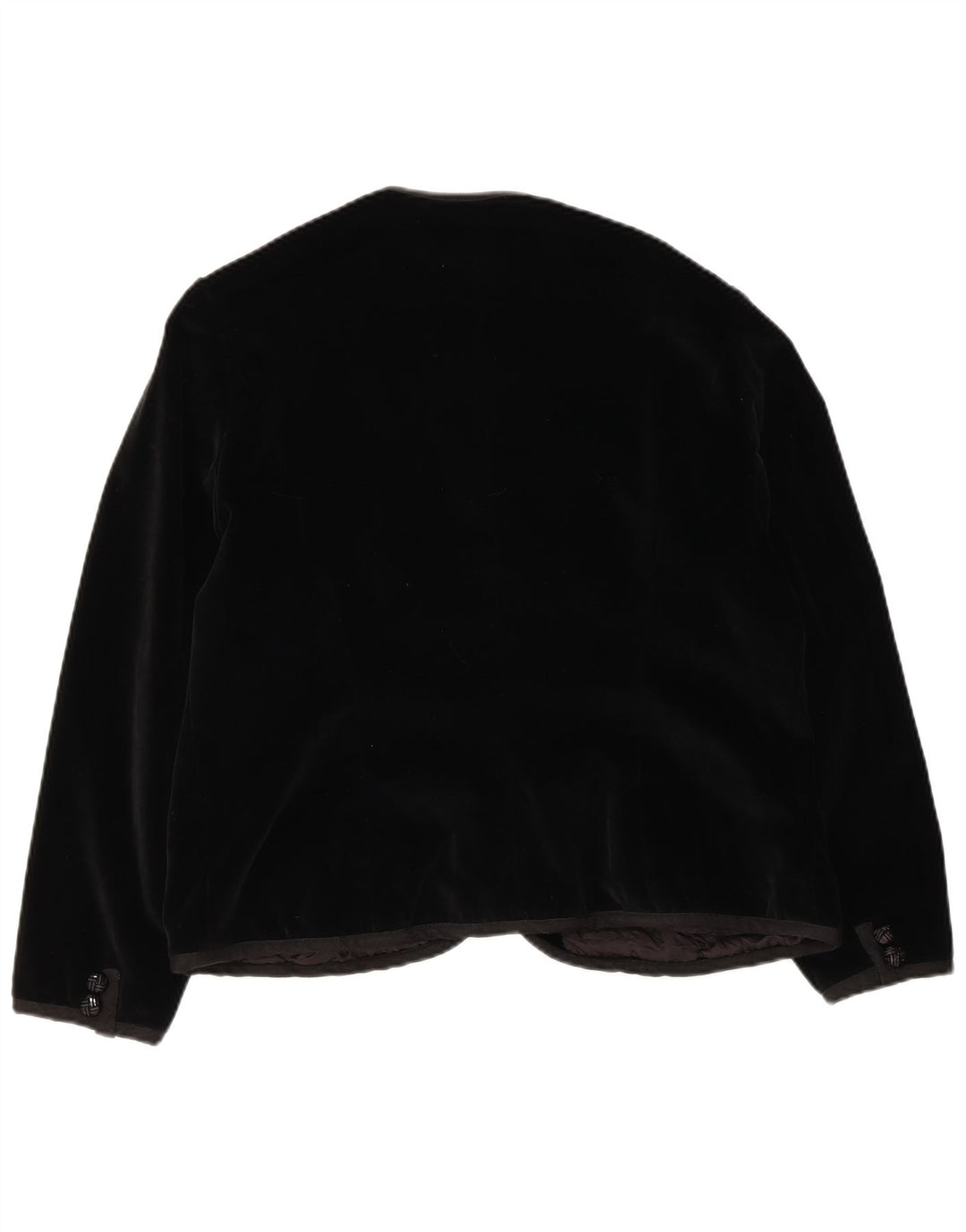 Vintage Womens 5 Button Velvet Blazer Jacket UK 14 Medium Black
