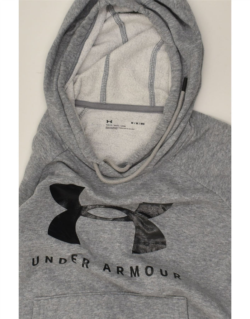 UNDER ARMOUR Mens Graphic Hoodie Jumper Medium Grey Cotton | Vintage Under Armour | Thrift | Second-Hand Under Armour | Used Clothing | Messina Hembry 