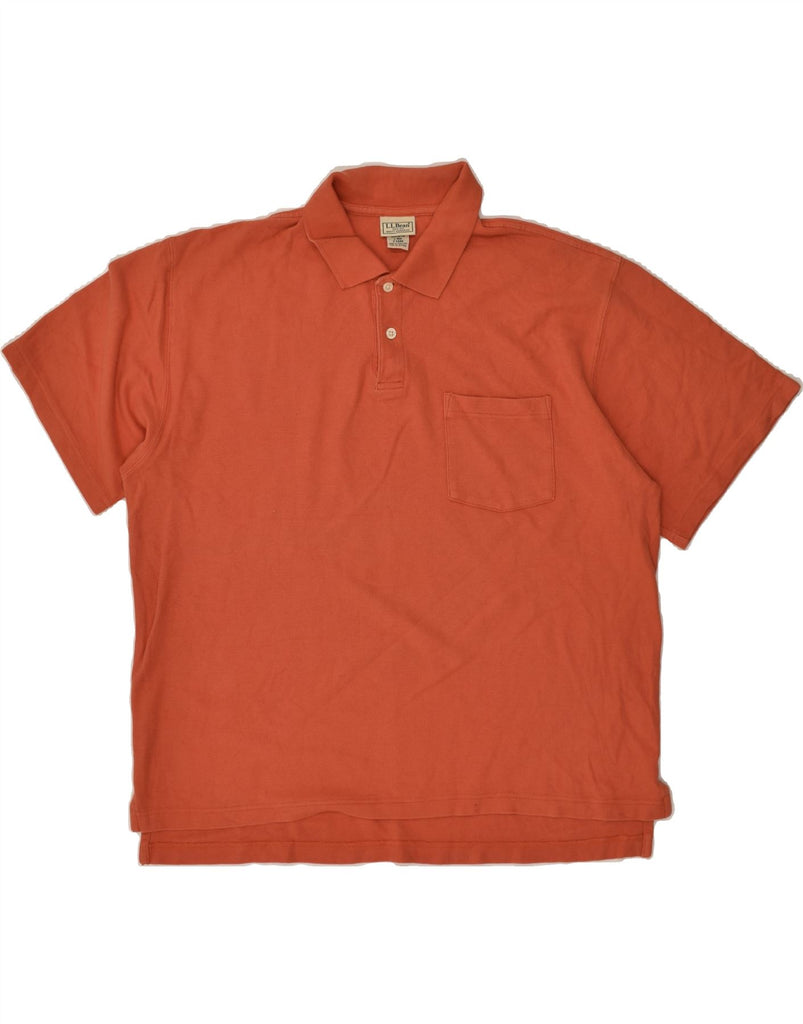 L.L.BEAN Mens Polo Shirt Large Orange Cotton | Vintage L.L.Bean | Thrift | Second-Hand L.L.Bean | Used Clothing | Messina Hembry 