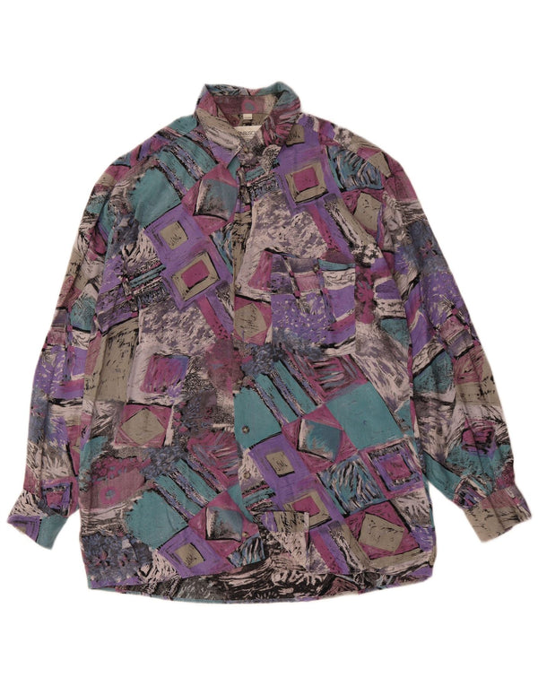 DORNBUSCH Mens Shirt Size 39/40 Medium Multicoloured Patchwork Viscose