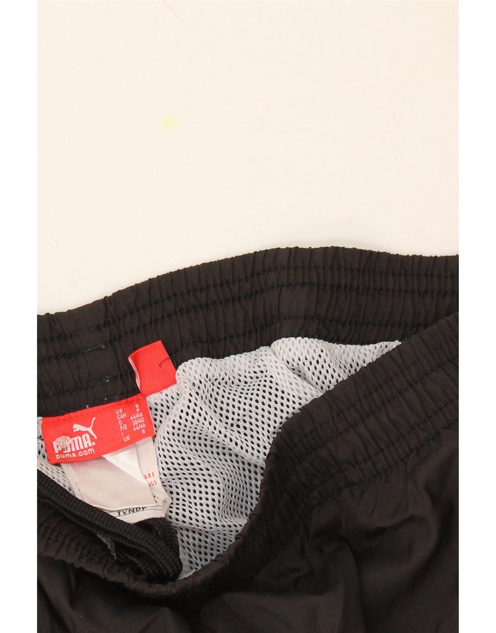 PUMA Mens Bermuda Sport Shorts Small  Black Colourblock Polyester Vintage Puma and Second-Hand Puma from Messina Hembry 