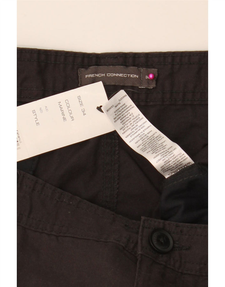 French Connection Mens Straight Cargo Trousers W34 L33 Grey Cotton