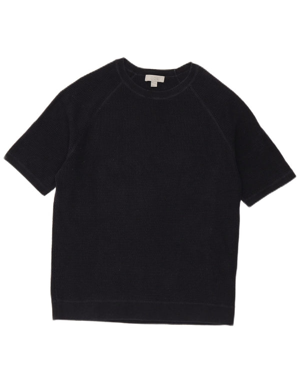 Cos Mens T-Shirt Top Medium Navy Blue Cotton