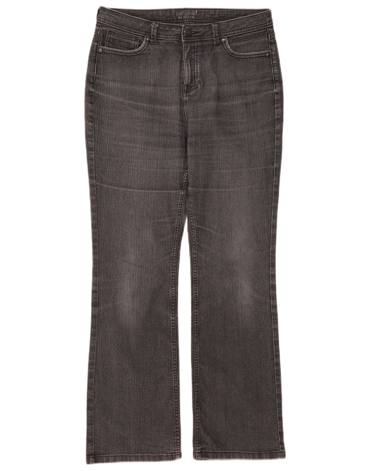 Marks & Spencer Womens Bootcut Jeans UK 14 Large W32 L30 Grey Cotton