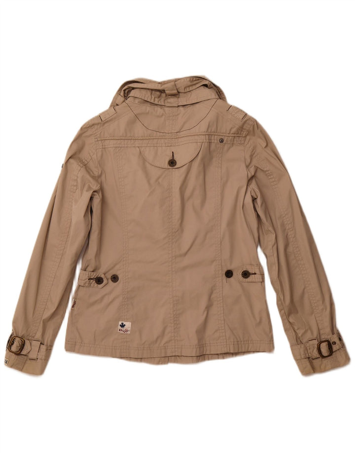 KHUJO Womens Utility Jacket UK 14 Medium Beige Cotton