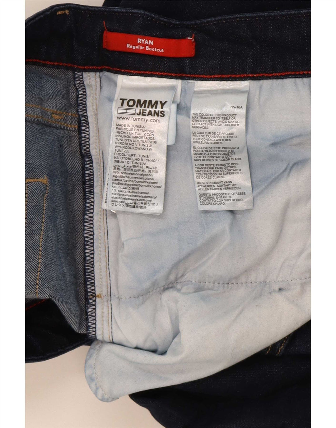 Tommy Hilfiger Womens Ryan Regular Bootcut Jeans W38 L30 Navy Blue Cotton
