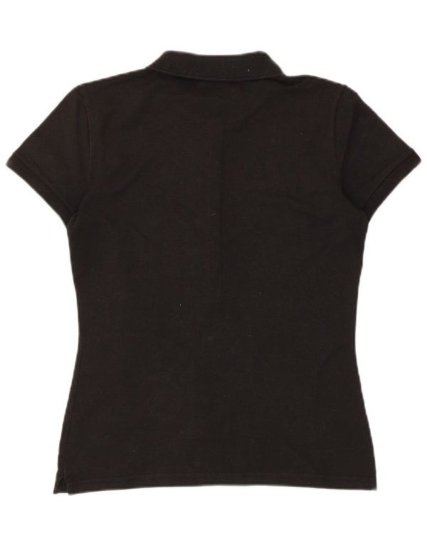 Lacoste Womens Polo Shirt Size 38 Medium Black Cotton