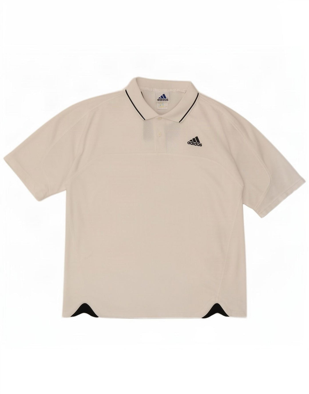 Adidas Mens Polo Shirt UK 44/46 Large White Polyester