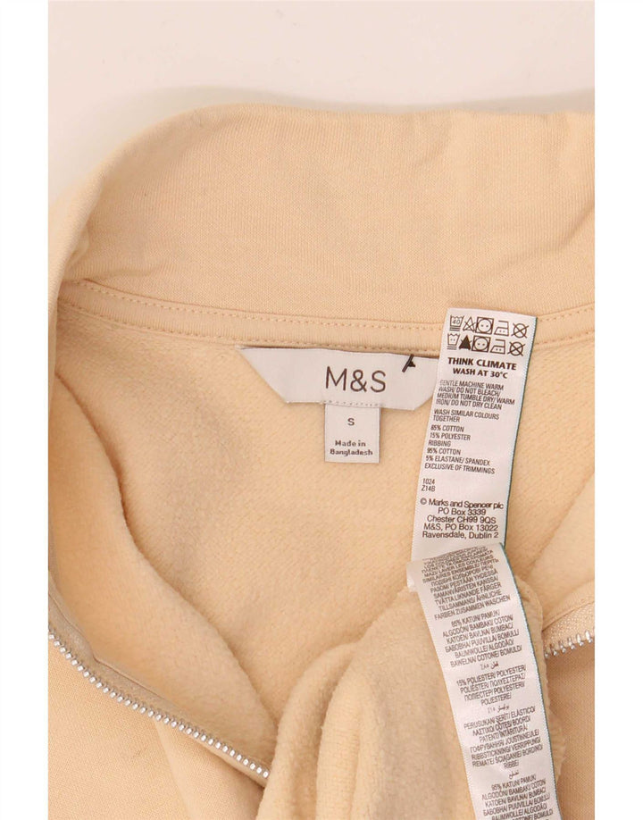 Marks & Spencer Womens Oversized Sweatshirt Jumper UK 10 Small Beige