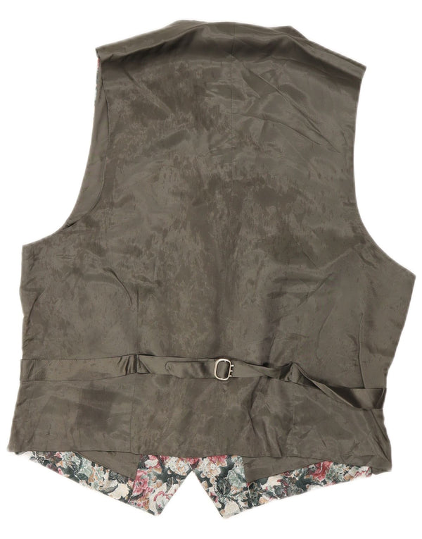 Vintage Mens Waistcoat IT 46 Small Multicoloured Floral