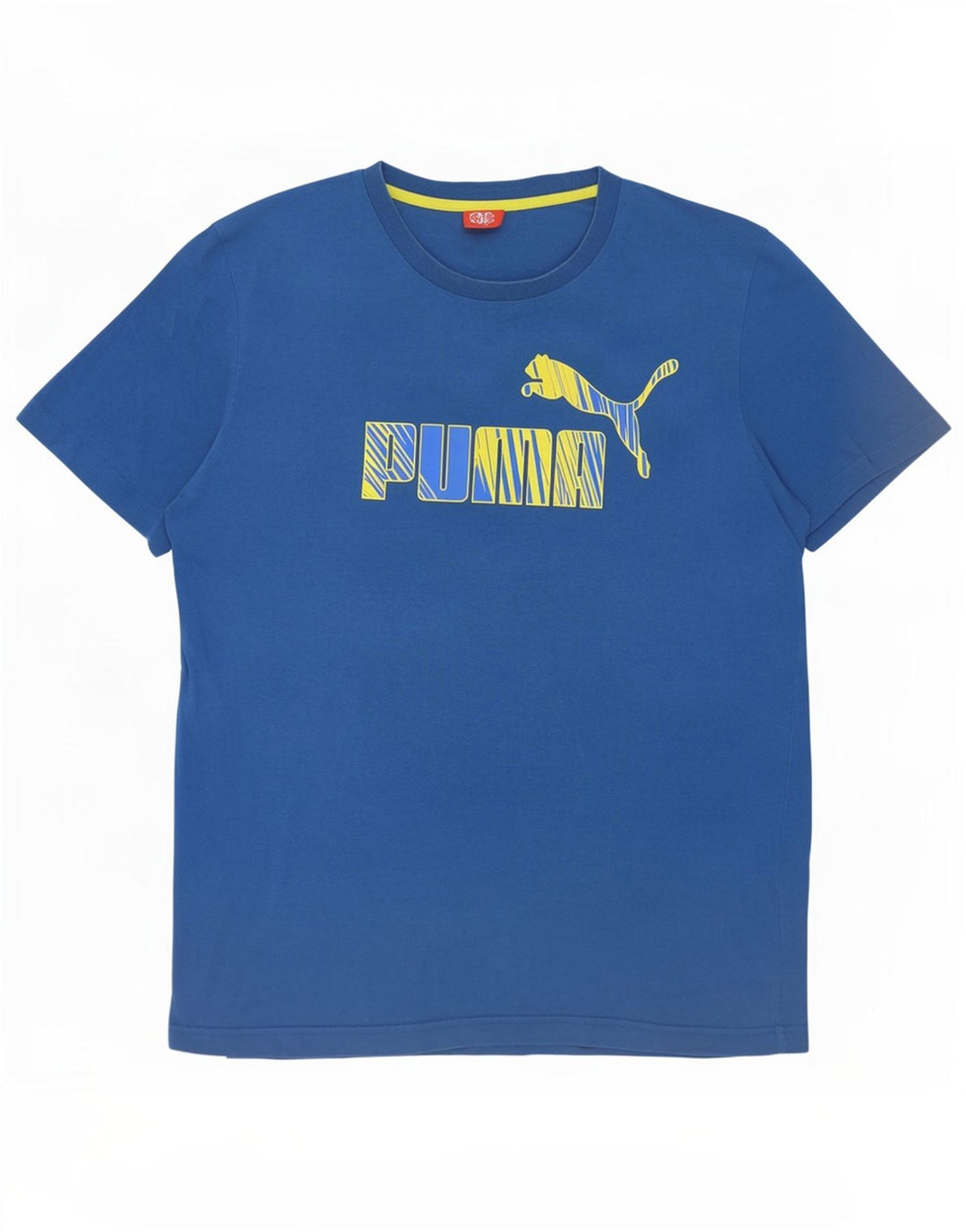 Puma Mens Graphic T-Shirt Top Large Blue