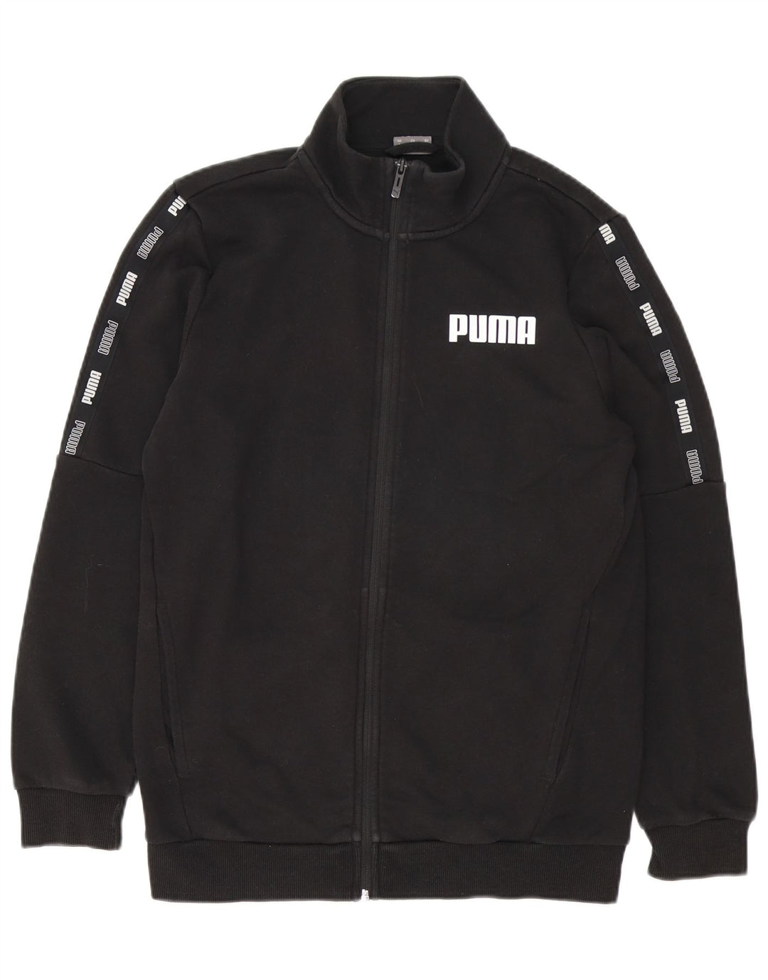 PUMA Mens Graphic Tracksuit Top Jacket Small Black