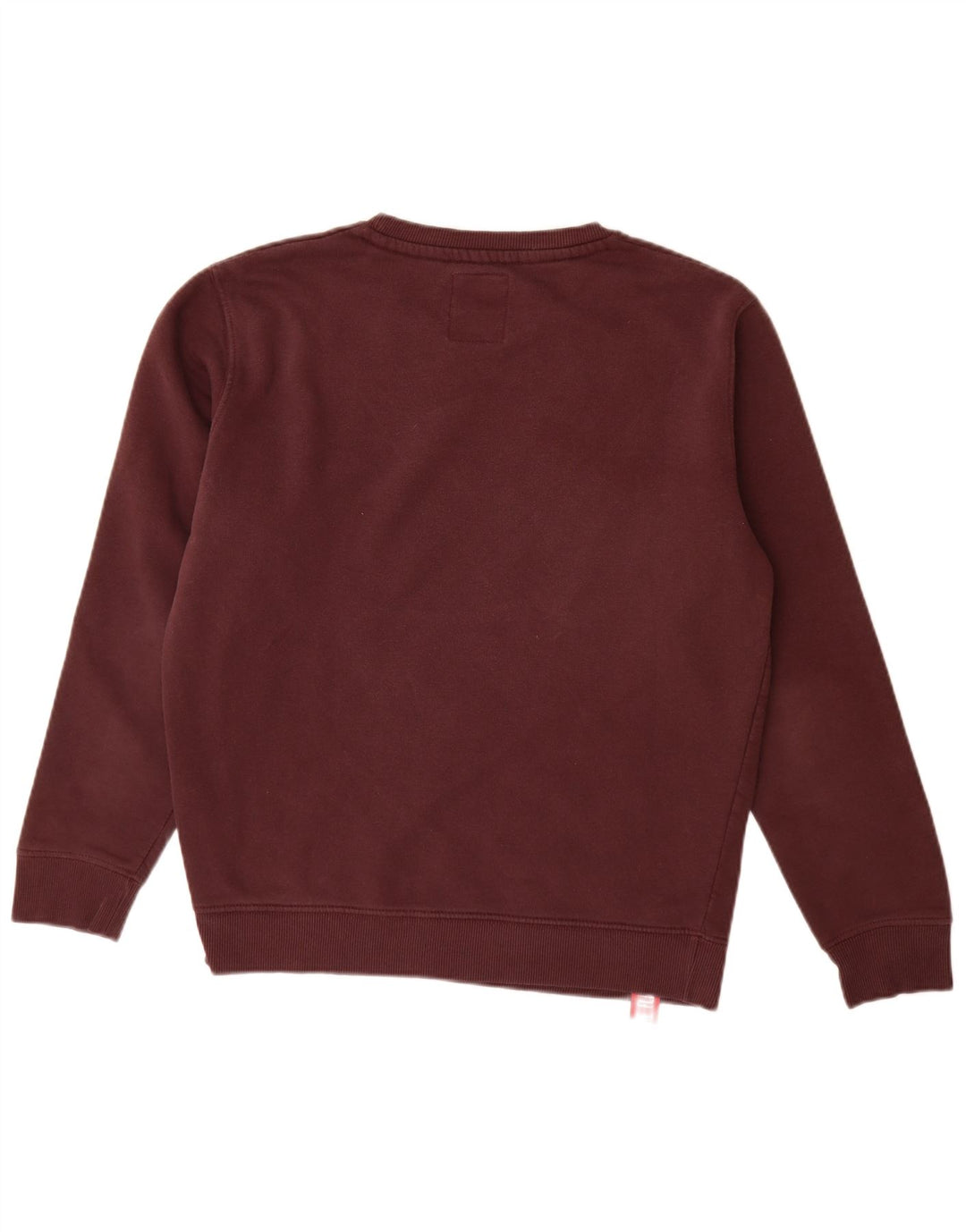 ALPHA INDUSTRIES Mens Sweatshirt Jumper Small Burgundy Cotton