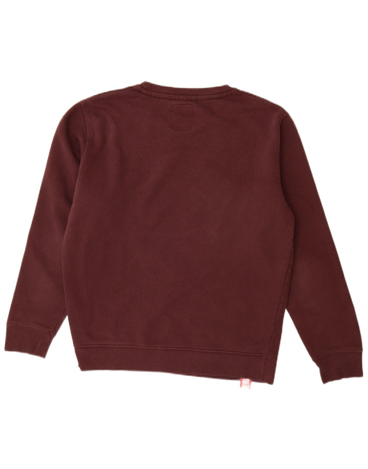 ALPHA INDUSTRIES Mens Sweatshirt Jumper Small Burgundy Cotton