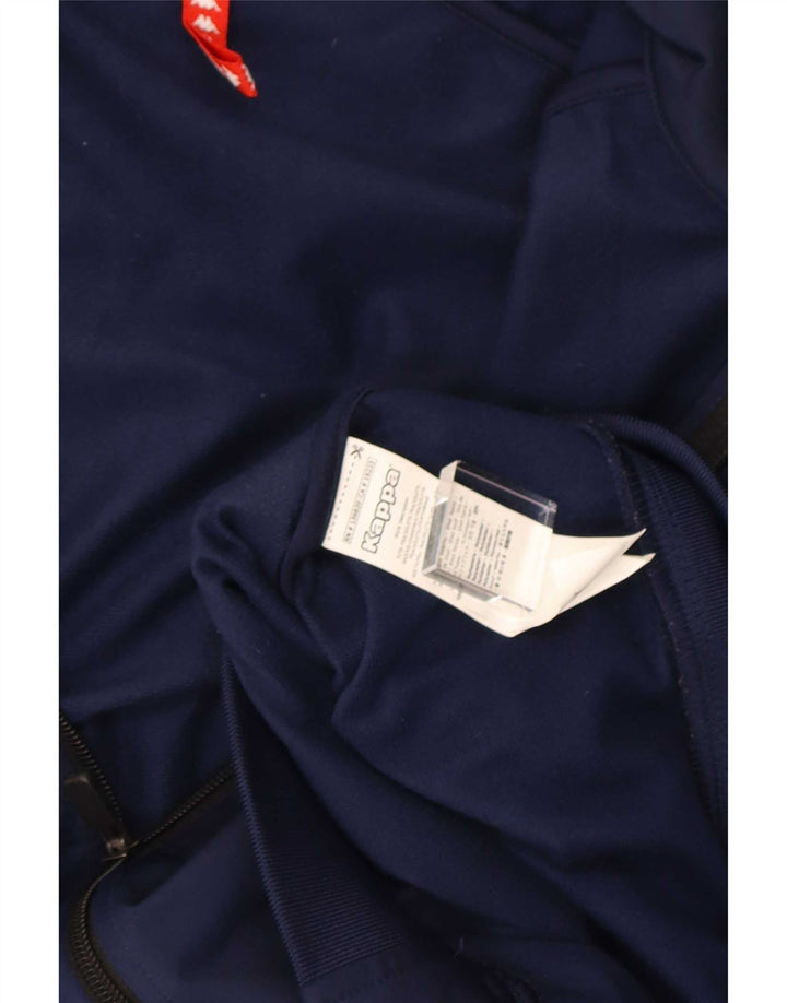 Kappa Mens Graphic Tracksuit Top Jacket Medium Navy Blue Colourblock