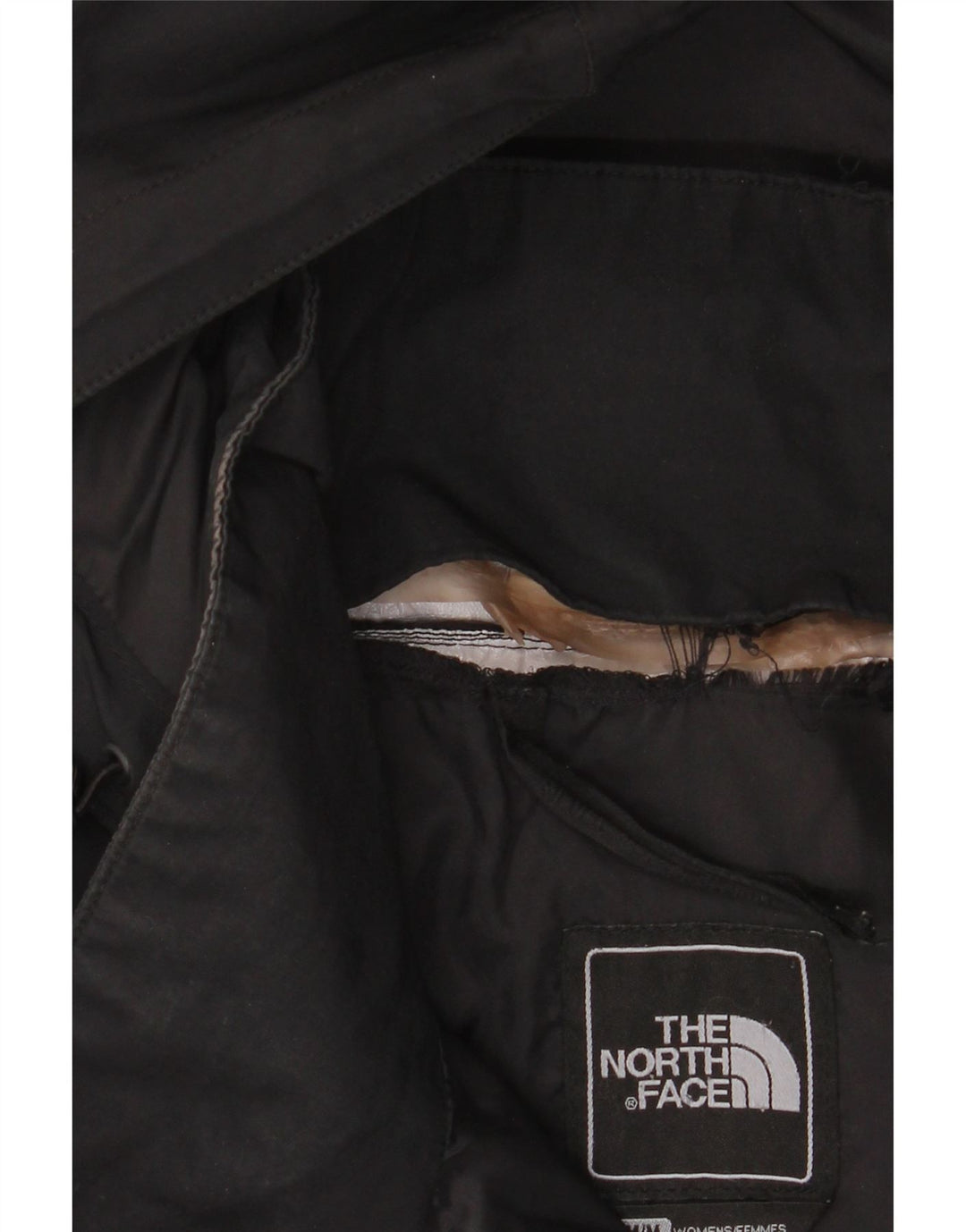 The North Face Womens Hooded Trench Coat UK 14 Medium Black Polyester