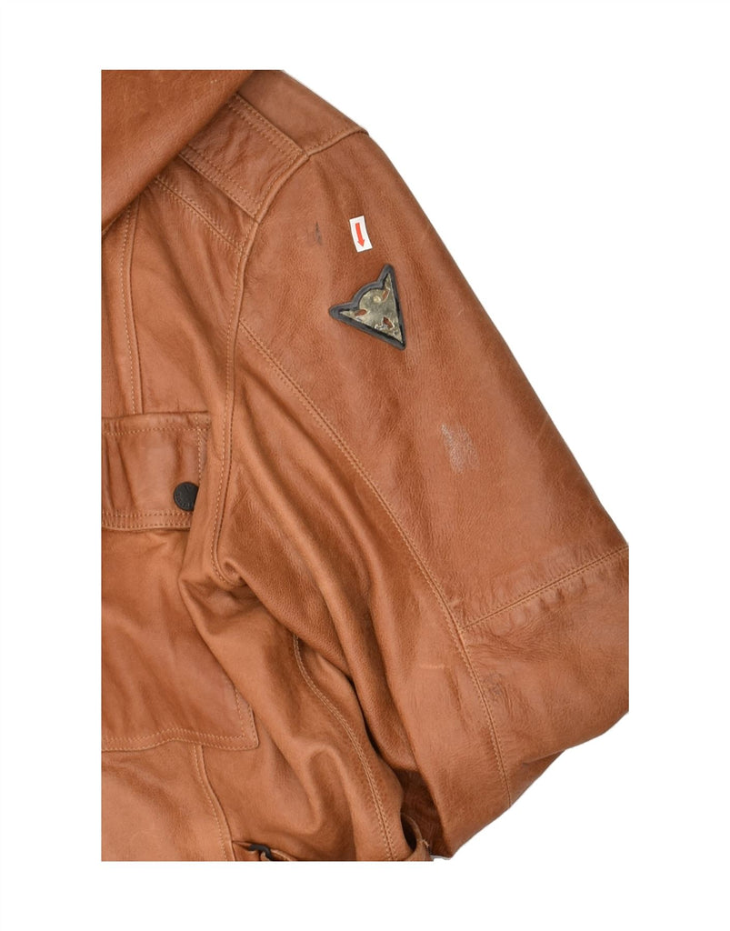 DAINESE Mens Leather Jacket UK 42 XL Brown Leather | Vintage Dainese | Thrift | Second-Hand Dainese | Used Clothing | Messina Hembry 