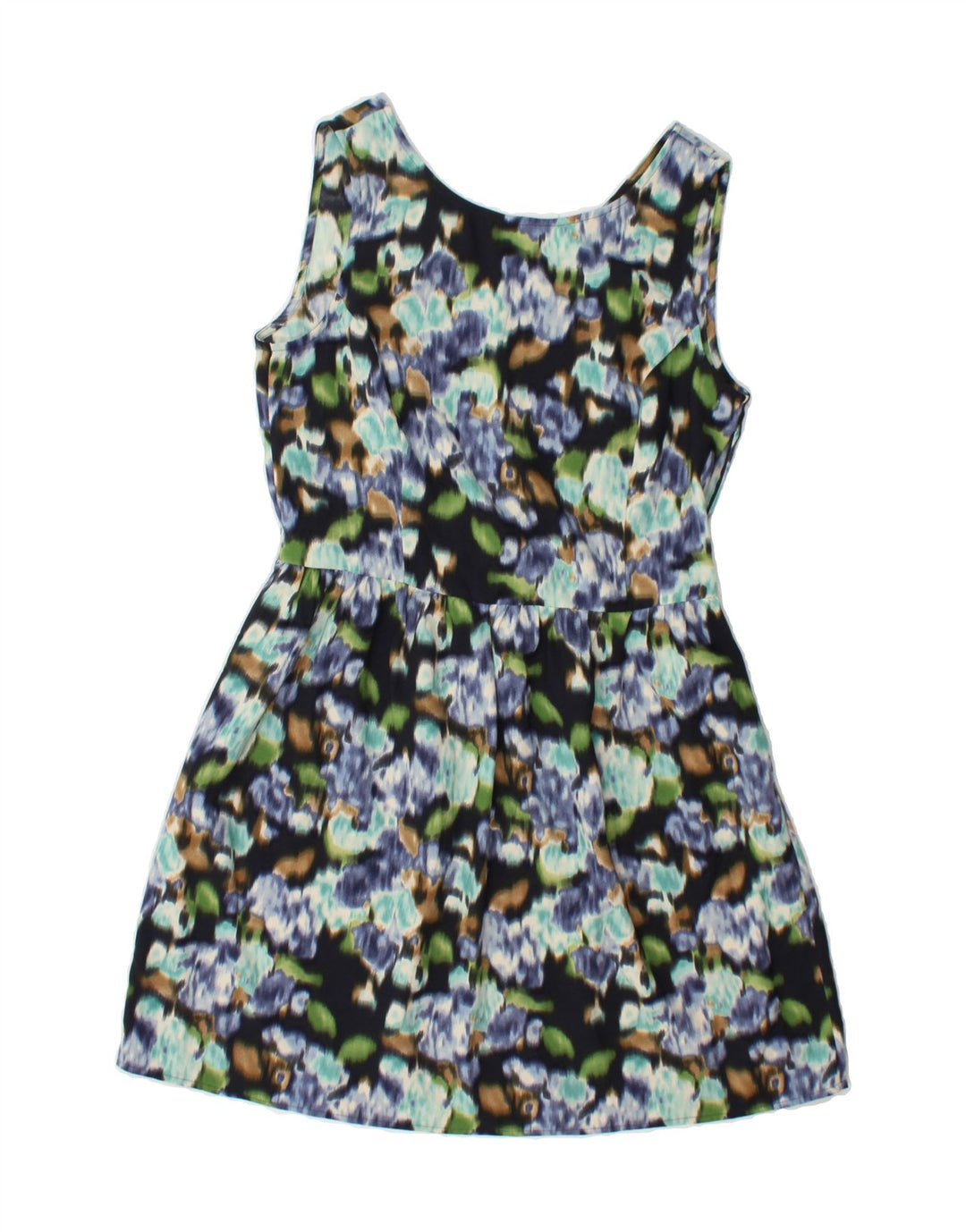 BENETTON Womens Abstract Pattern A-Line Dress UK 12 Medium Multicoloured Vintage Benetton and Second-Hand Benetton from Messina Hembry 