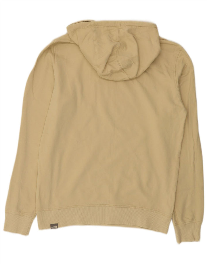 The North Face Mens Graphic Hoodie Jumper Medium Beige Cotton