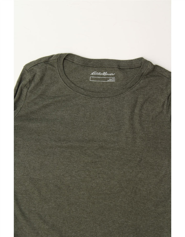 EDDIE BAUER Womens Top Long Sleeve UK 16 Large Green Cotton Vintage Eddie Bauer and Second-Hand Eddie Bauer from Messina Hembry 