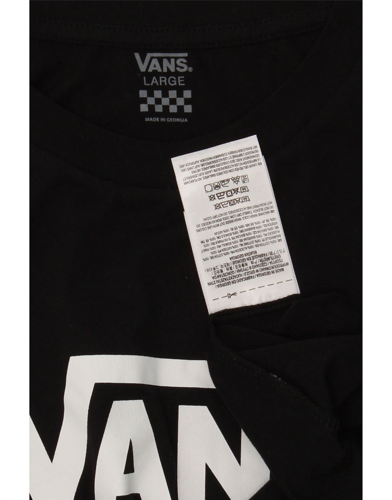 VANS Womens Graphic T-Shirt Top UK 14 Large Black Cotton Vintage Vans and Second-Hand Vans from Messina Hembry 