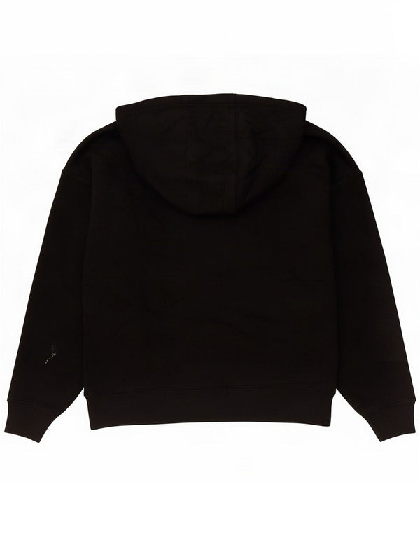 Fila Womens Hoodie Jumper UK 14 Medium Black Cotton