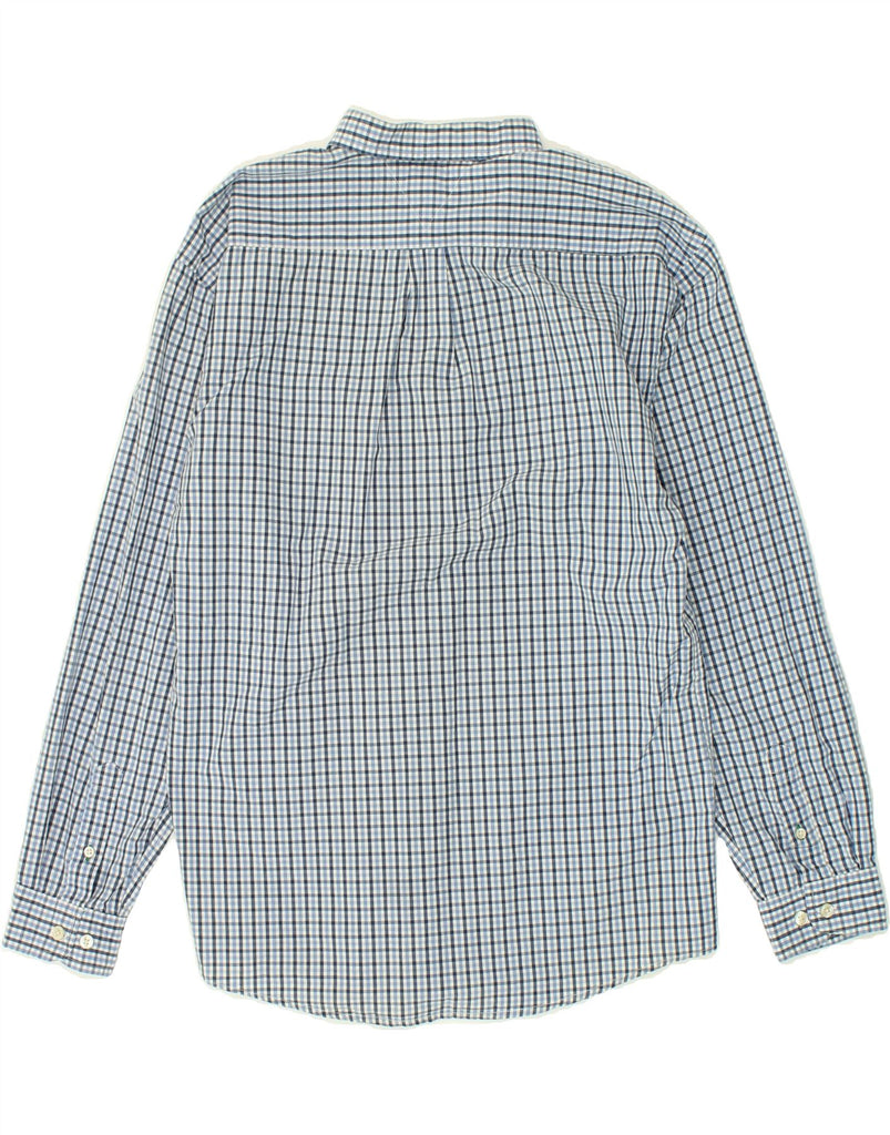 TOMMY HILFIGER Boys Shirt 15-16 Years XL Blue Check Cotton Vintage Tommy Hilfiger and Second-Hand Tommy Hilfiger from Messina Hembry 