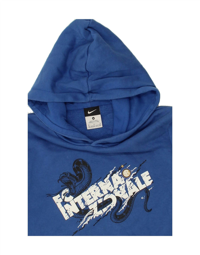 NIKE Boys Graphic Hoodie Jumper 10-11 Years Medium  Blue | Vintage Nike | Thrift | Second-Hand Nike | Used Clothing | Messina Hembry 