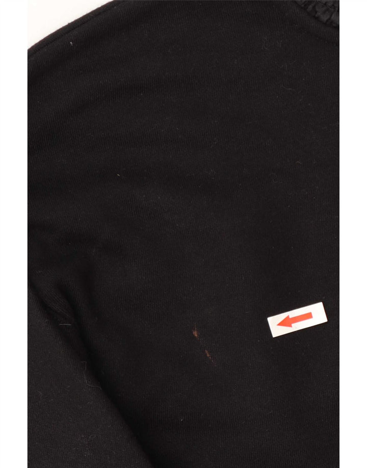Zara Womens Long Sleeve Oversized Blouse Top UK 10 Small Black Cotton