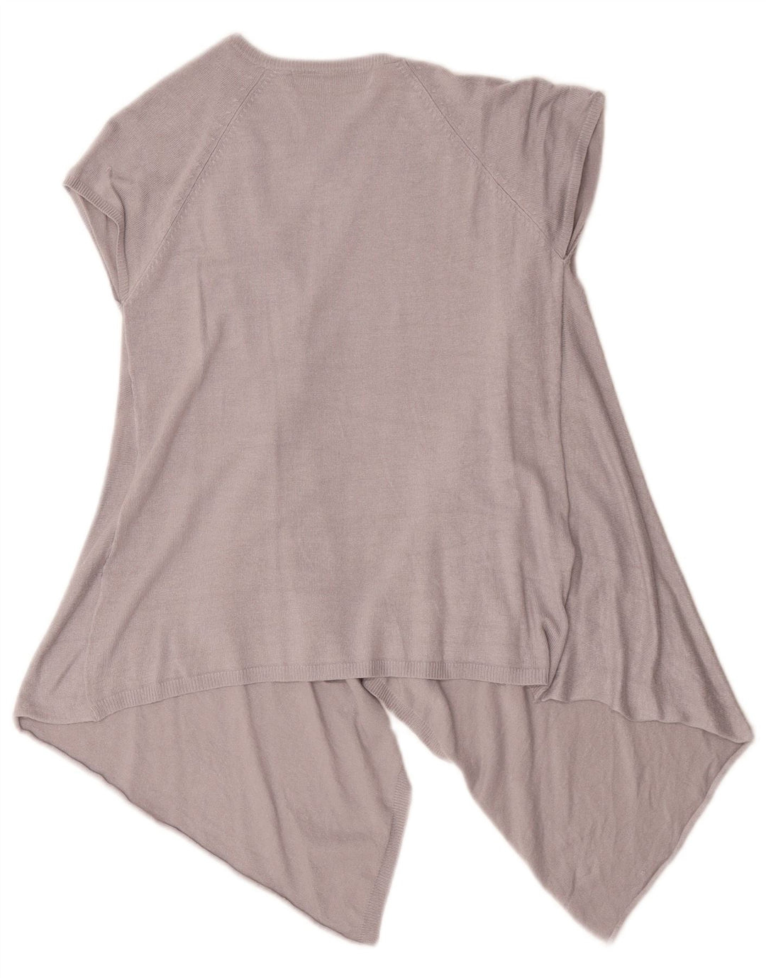 Zara Womens Asymmetric Open Cardigan Top UK 10 Small Grey