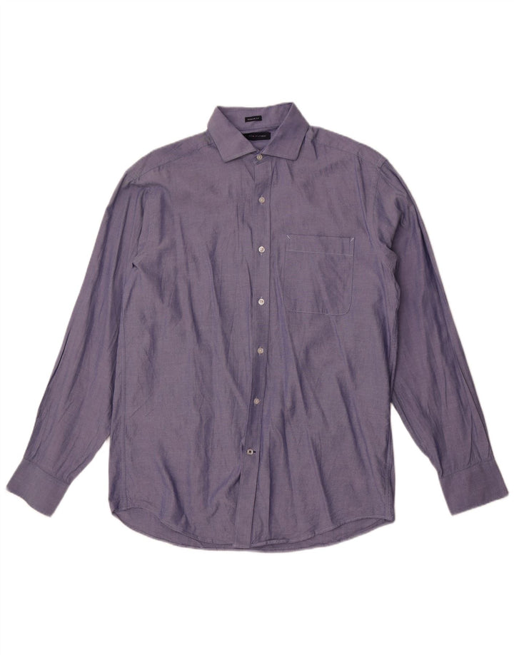 Tommy Hilfiger Mens Regular Fit Shirt Size 15 1/2 Medium Blue