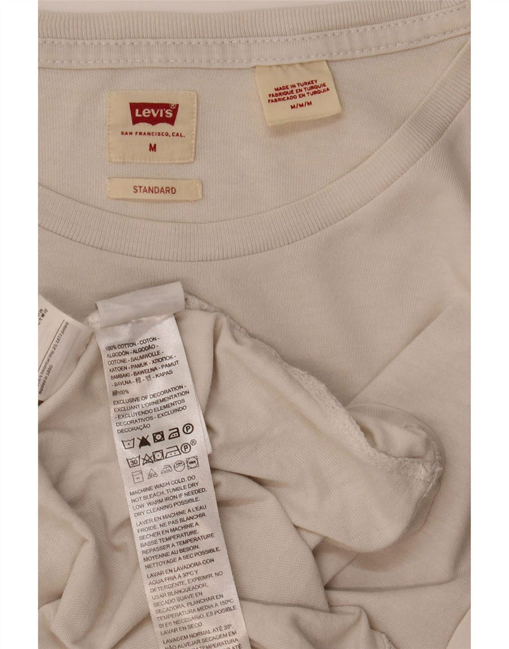 Levi's Mens Standard Fit T-Shirt Medium Off White Cotton