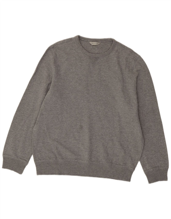 Marks & Spencer Mens Sweatshirt Jumper XL Grey Cotton