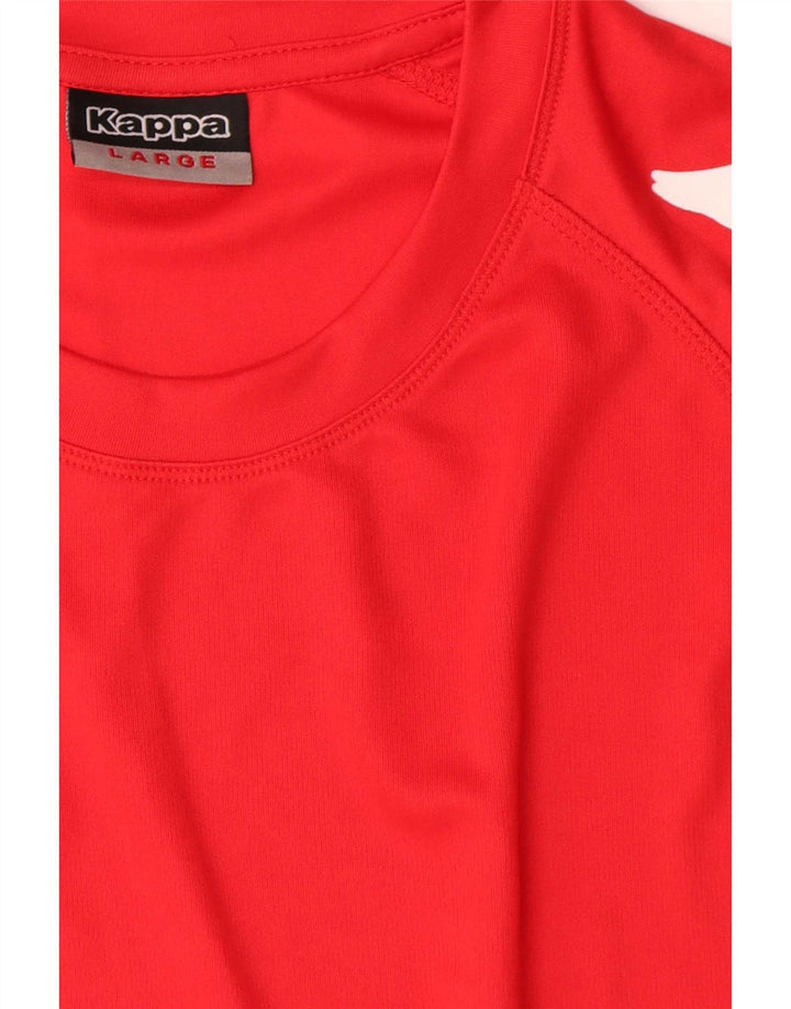 Kappa Mens Graphic T-Shirt Top Large Red Polyester