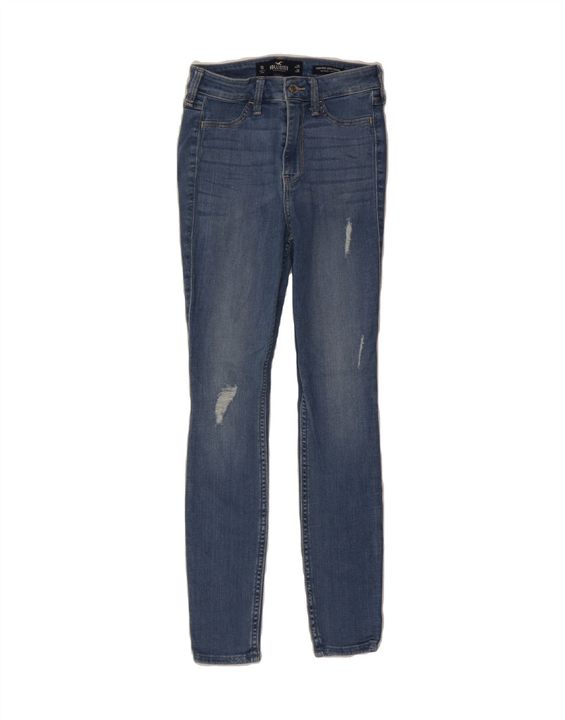 HOLLISTER Womens Distressed High Rise Jegging Jeans US 1 XS W25 L26 Blue Vintage Hollister and Second-Hand Hollister from Messina Hembry 